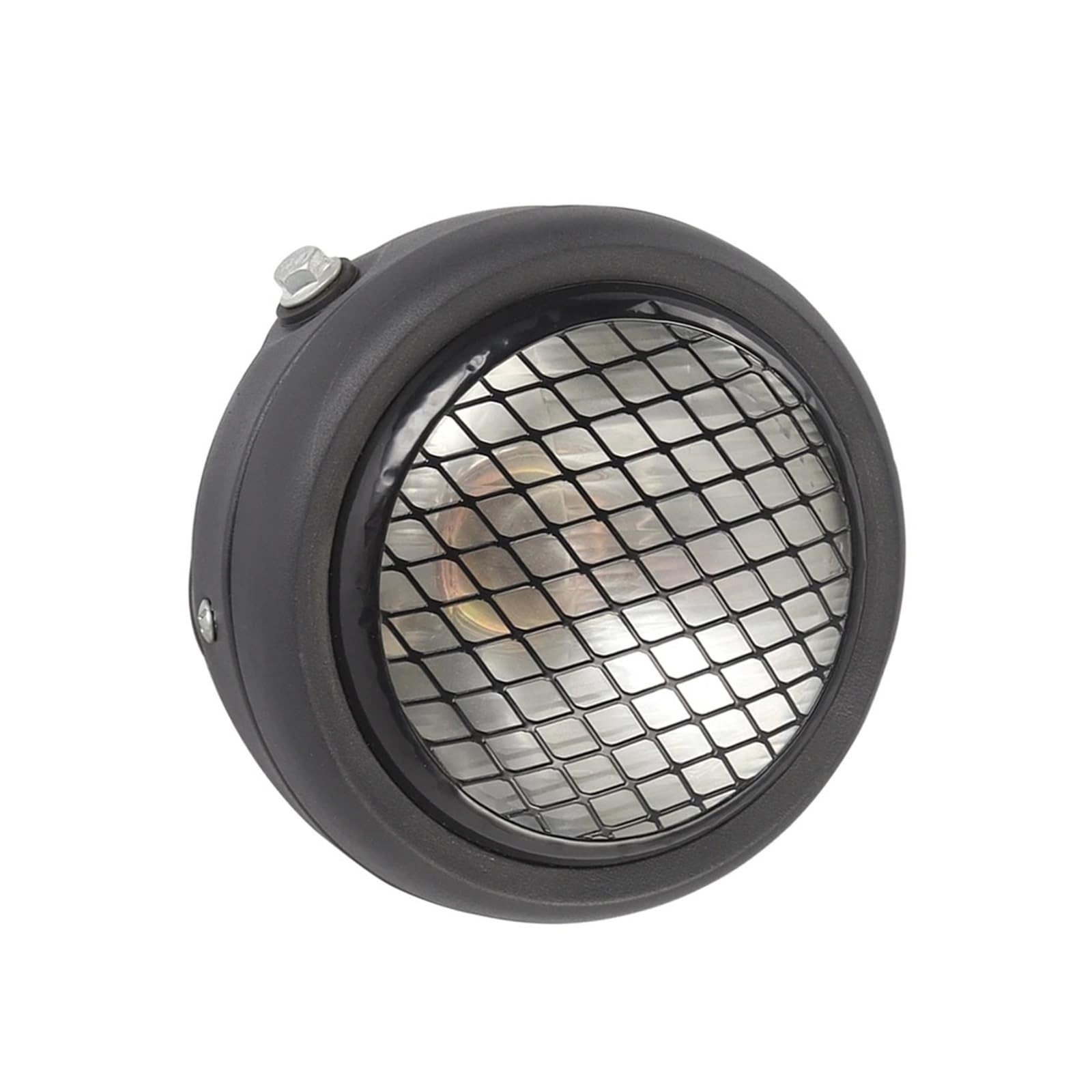 Faretti Moto Faro Per Scooter Per Moto | Accessorio per moto con paralume con griglia a rete rotonda retrò.