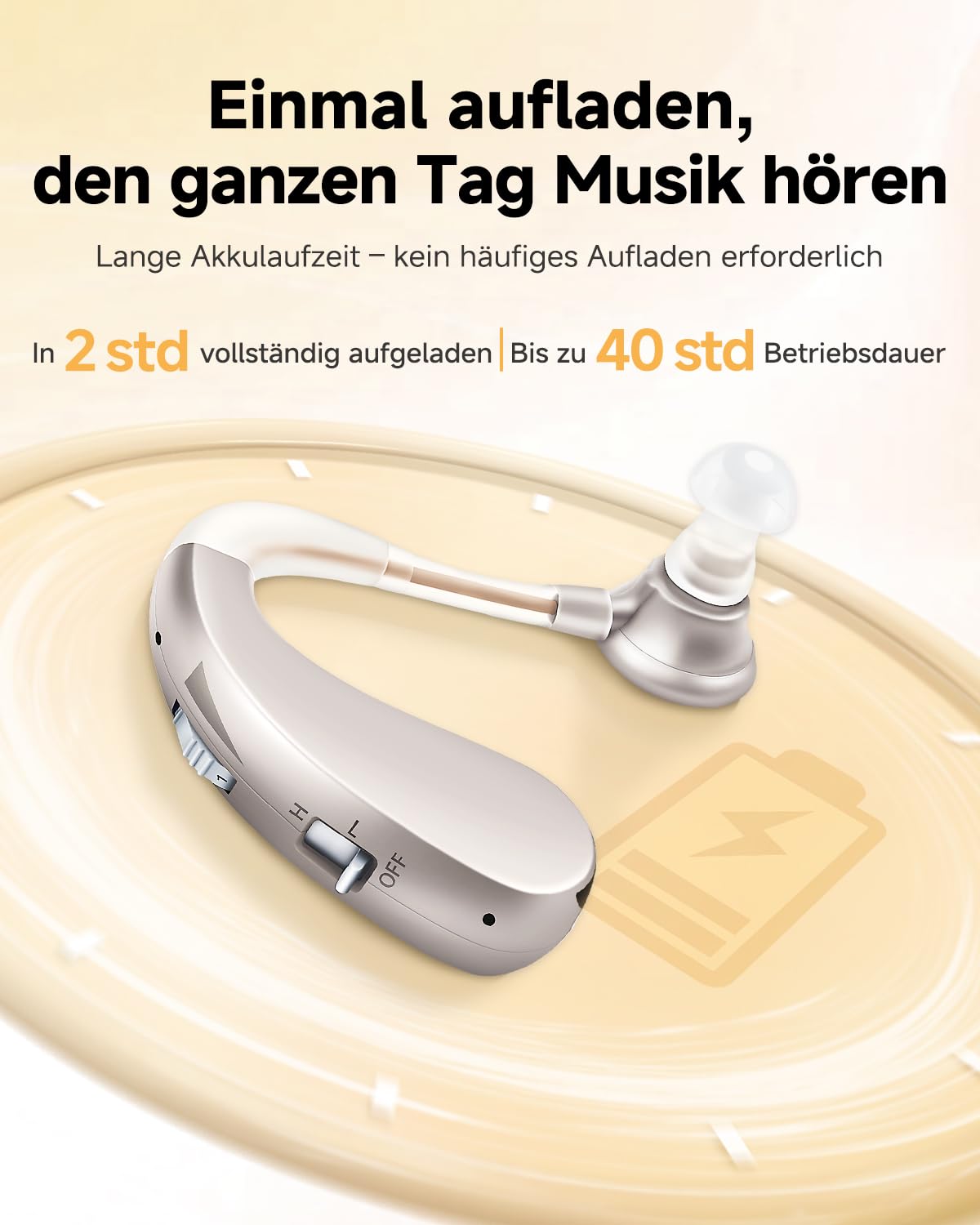 Britzgo Gerät wiederaufladbar lange Akkulaufzeit hochauflösende Klangqualität Rauschunterdrückungsfunktion silberne Farbe (Silbernes Paar)