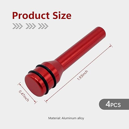 Miniatura 8 de 4 botones de bloqueo de puerta de modificación de automóvil, 1.9 x 0.4 pulgadas, impermeables, duraderas, de metal, para cerradura, pomo, pasador,