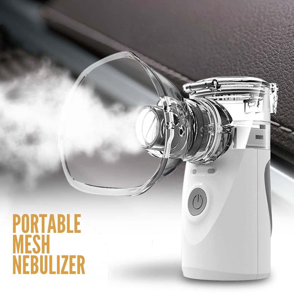 Nebulizador de Malla Portátil, Inhalador para Niños y Adultos, Inhaladores Eléctricos, Nebulizador Silencioso con Pilas AA (No incluídas) /USB, nebulizador de malla silencioso de tamaño bolsillo