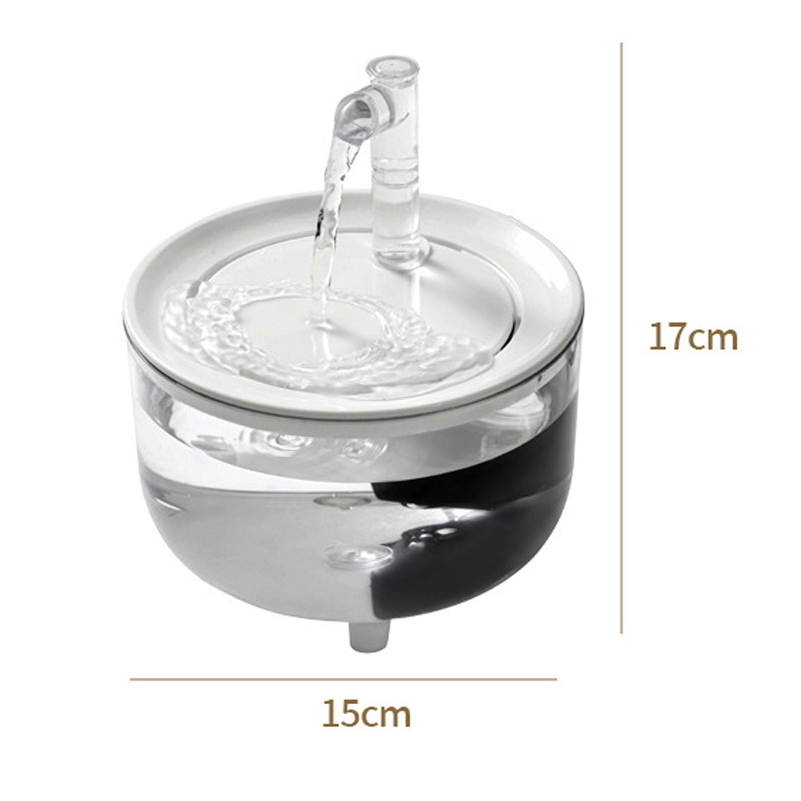 Bebedero Para Mascotas, Fuentes De Agua Para Gatos Para Interiores, Fuente De Agua Inalámbrica USB De 1 L, Dispensador De Agua Para Gatos Con Apagado Automático, Comedero De Agua Visible,Rosado