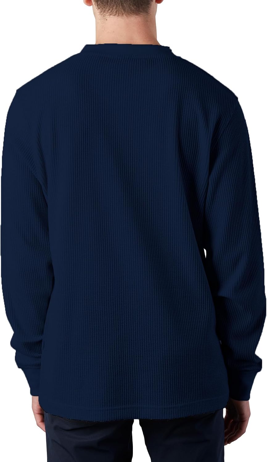 Southpole Mens Thermal Henley Shirt Long Sleeve Soft Waffle Knit 3-Button Top for Men, Sizes S–2XL