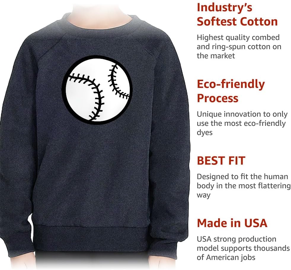 Baseball Themed Toddler Raglan Sweatshirt - Cute Boy Gifts - Baseball Lovers Items for Boys