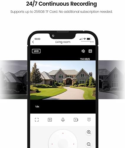 Miniatura 7 de TREATLIFE Cámara de seguridad WiFi Ultra HD 2.4G5G de 5MP con cable para exteriores, cámaras para seguridad del hogar, focosirena, detección de