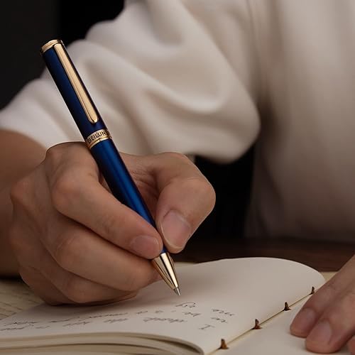 Miniatura 5 de BEILUNER Bolígrafos de lujo, exquisito detalle del producto, bolígrafo de lujo sin igual con borde dorado de 24 quilates, repuesto de bolígrafo
