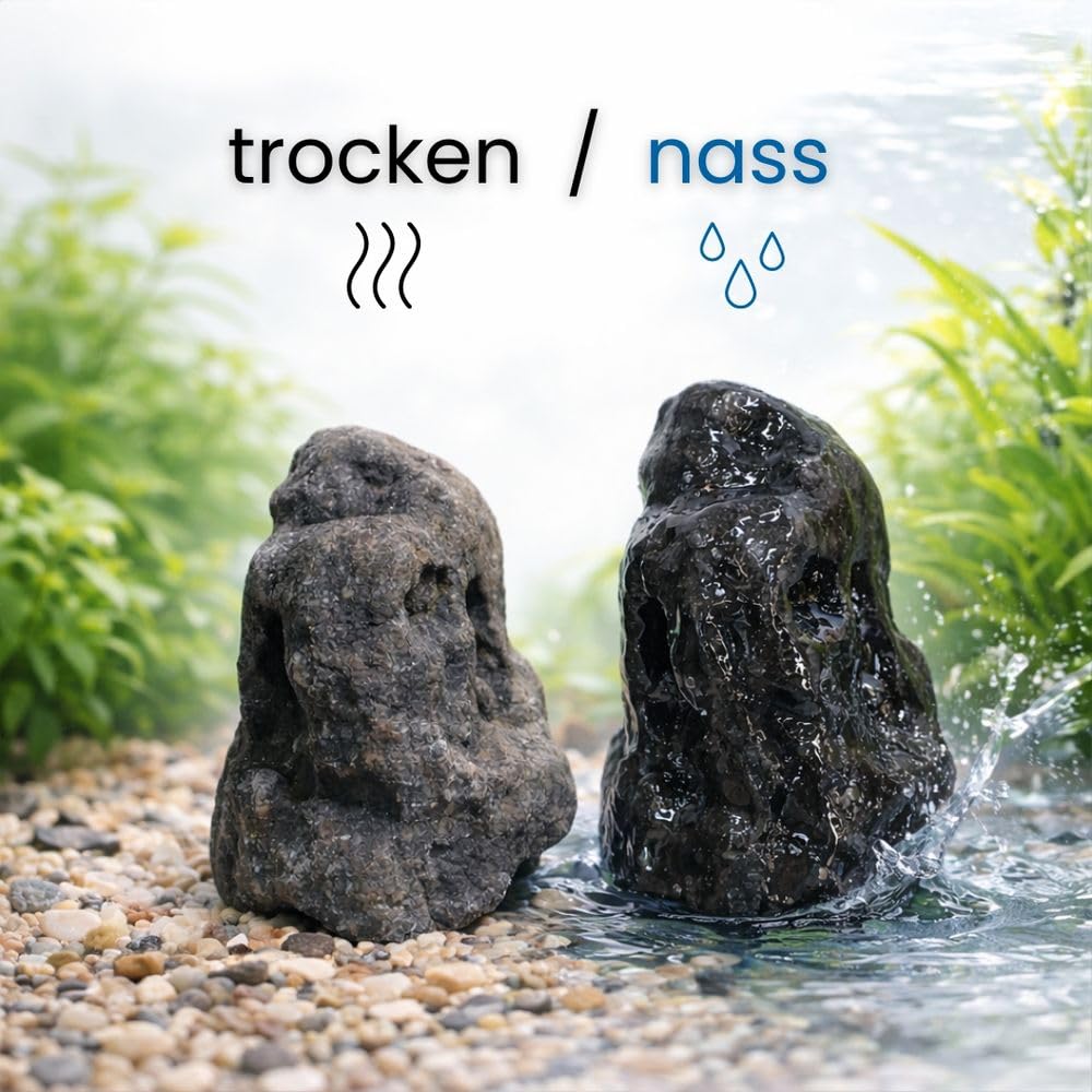 AquaOne Aquariumsteine Hakkai Stein I Natursteine 25 kg Mix Größe M-XL I Natürliche Aquascaping Steine für Naturaquarien, Biotope und Pflanzenbefestigung