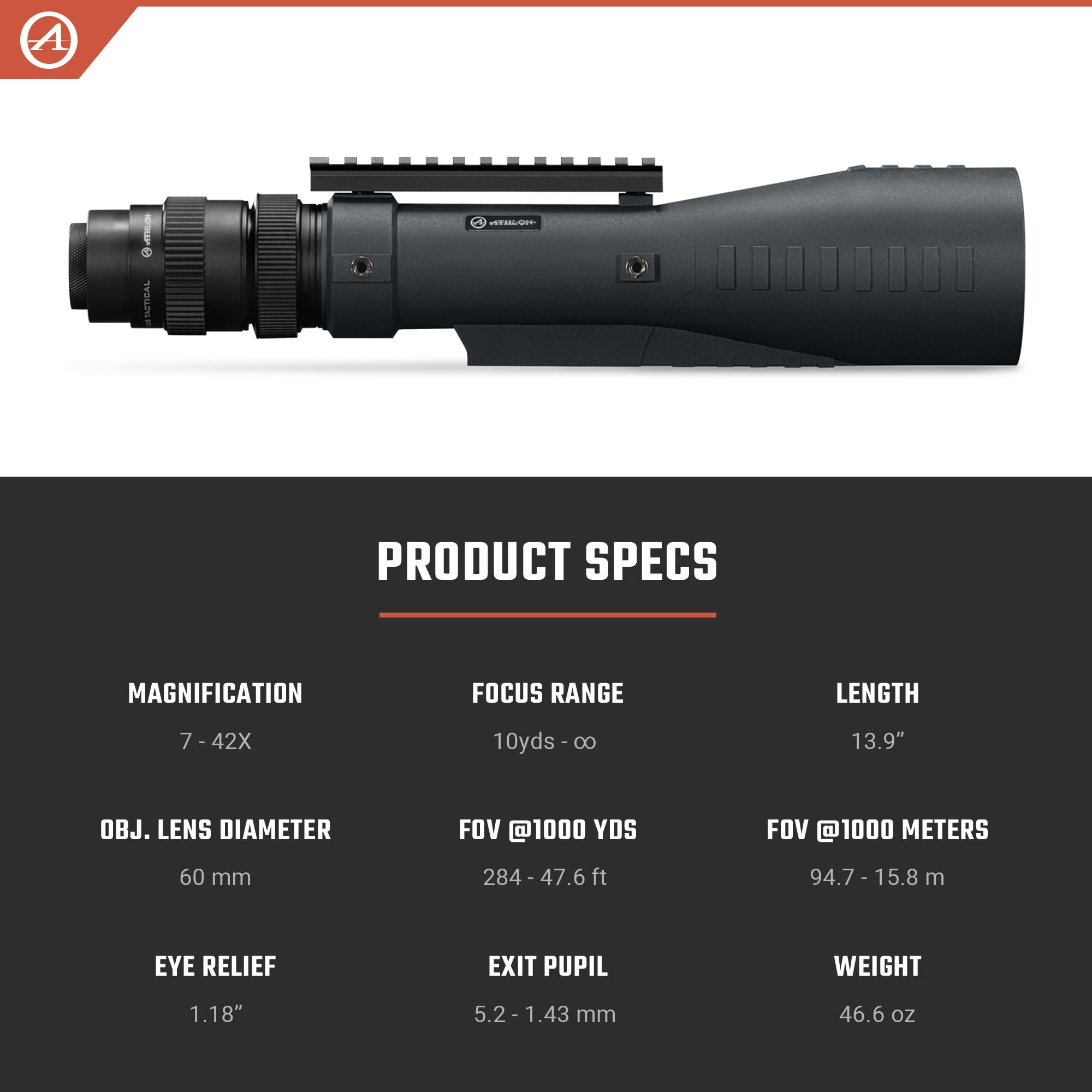 Amazon.com : Athlon Optics Cronus Tactical G2 7-42X60 Ed Spotting