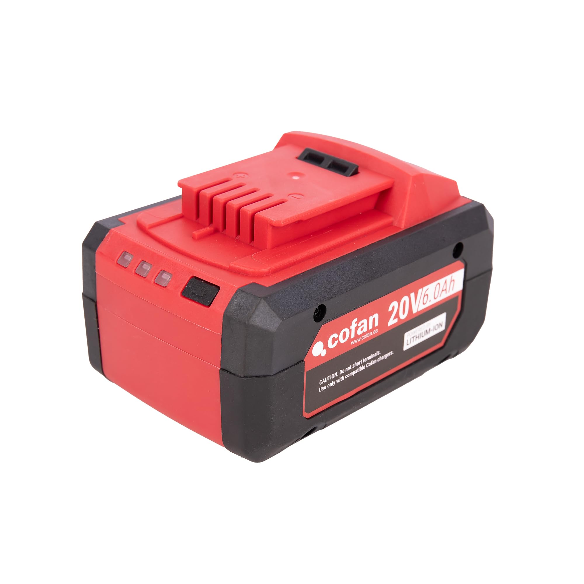 Cofan Batería Recargable Li-Ion 20 V 6.0 Ah | Compatible con Sistema 1 for All Cofan | Indicador led de Carga | Protección contra sobrecargas y Cortocircuitos