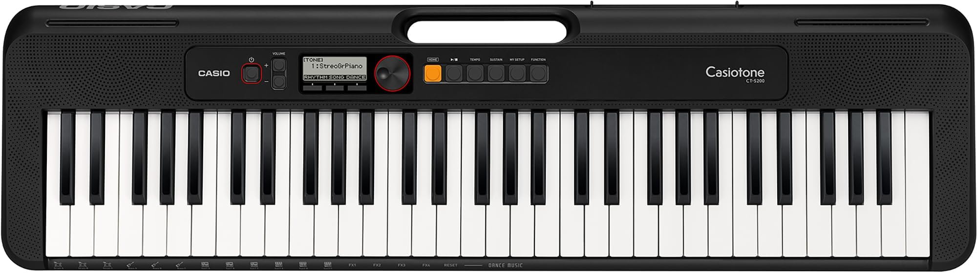 Casio CT-S200BK PPK 61-Key Premium Keyboard Pack with Stand, Headphones & Power Supply, Black