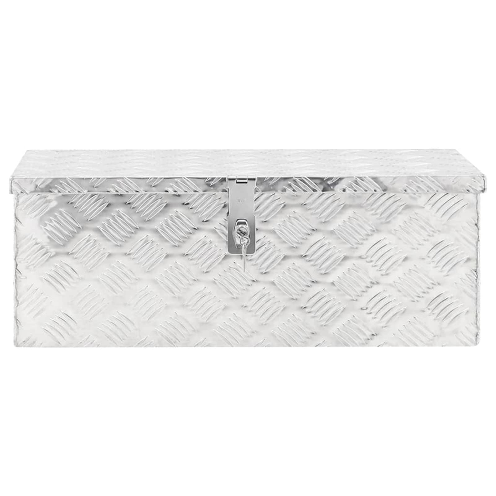 ShGaxin Aluminiowa skrzynka narzędziowa, metalowa skrzynka narzędziowa, skrzynka narzędziowa, aluminiowa obudowa, srebro 70x31x27 cm