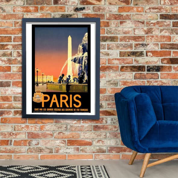 Affiche de voyage Paris encadrée petit format poster mural mat - 2