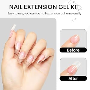 SUPWEE Semi-solid 3D Sculpting Nail Gel for Nail Art Chrome Powder No Wipe, Nail Extension Gel Sticking Rhinestones and Painting with Dual Form