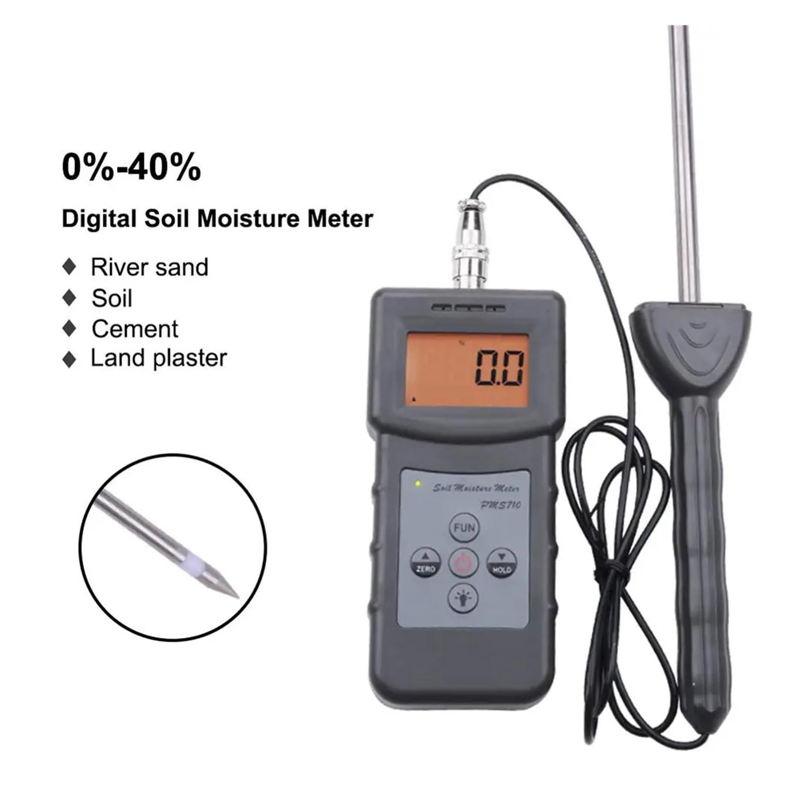 Mesure de l'humidité du Sol PMS710 Numérique Humidimètre De Sol Test Rivière Sable Sol Ciment Terre Capteur Outil Fiable et précis
