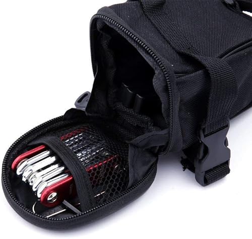 Miniatura 3 de WOTOW Kit de herramientas de reparación de bicicletas y bolsa de sillín de bicicleta, herramienta de cadena de bicicleta 14 en 1, llave hexagonal,