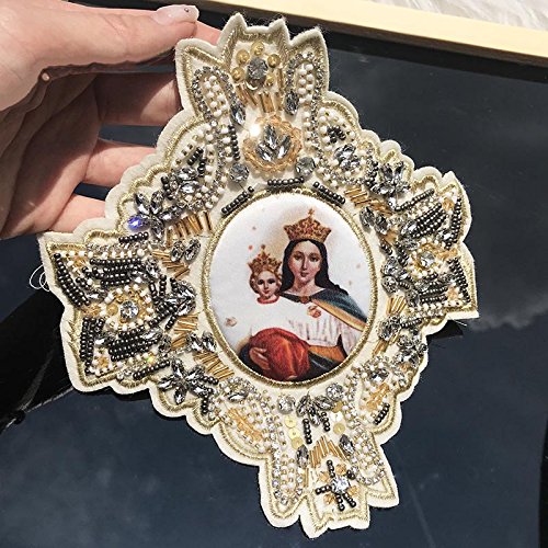 Embroidery Handmade Queen Mary Rhinestone Beads Cloth Clothing Bag Decoration Diy Patch Stickers 1Piece #TOP3