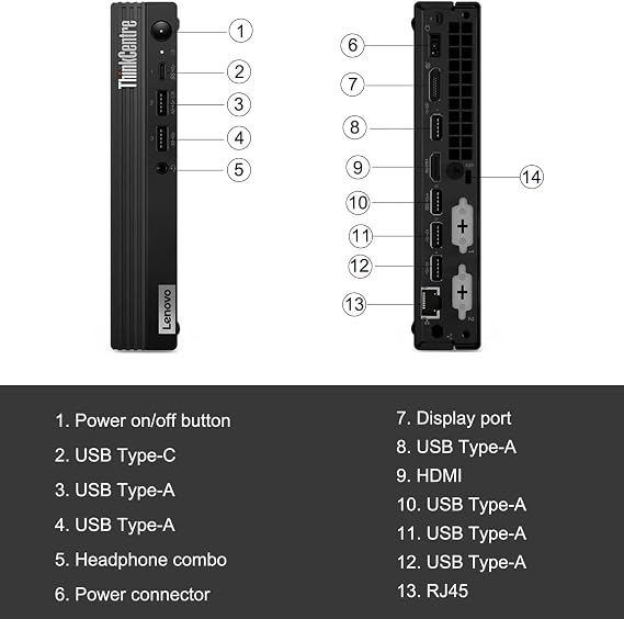 Lenovo ThinkCentre M70q G4 i5-13400T 8GB DDR5 512GB SSD Desktop Computer