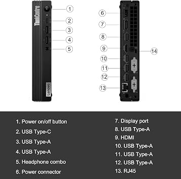 Lenovo ThinkCentre M70q G4 i5-13400T 8GB DDR5 512GB SSD Desktop Computer