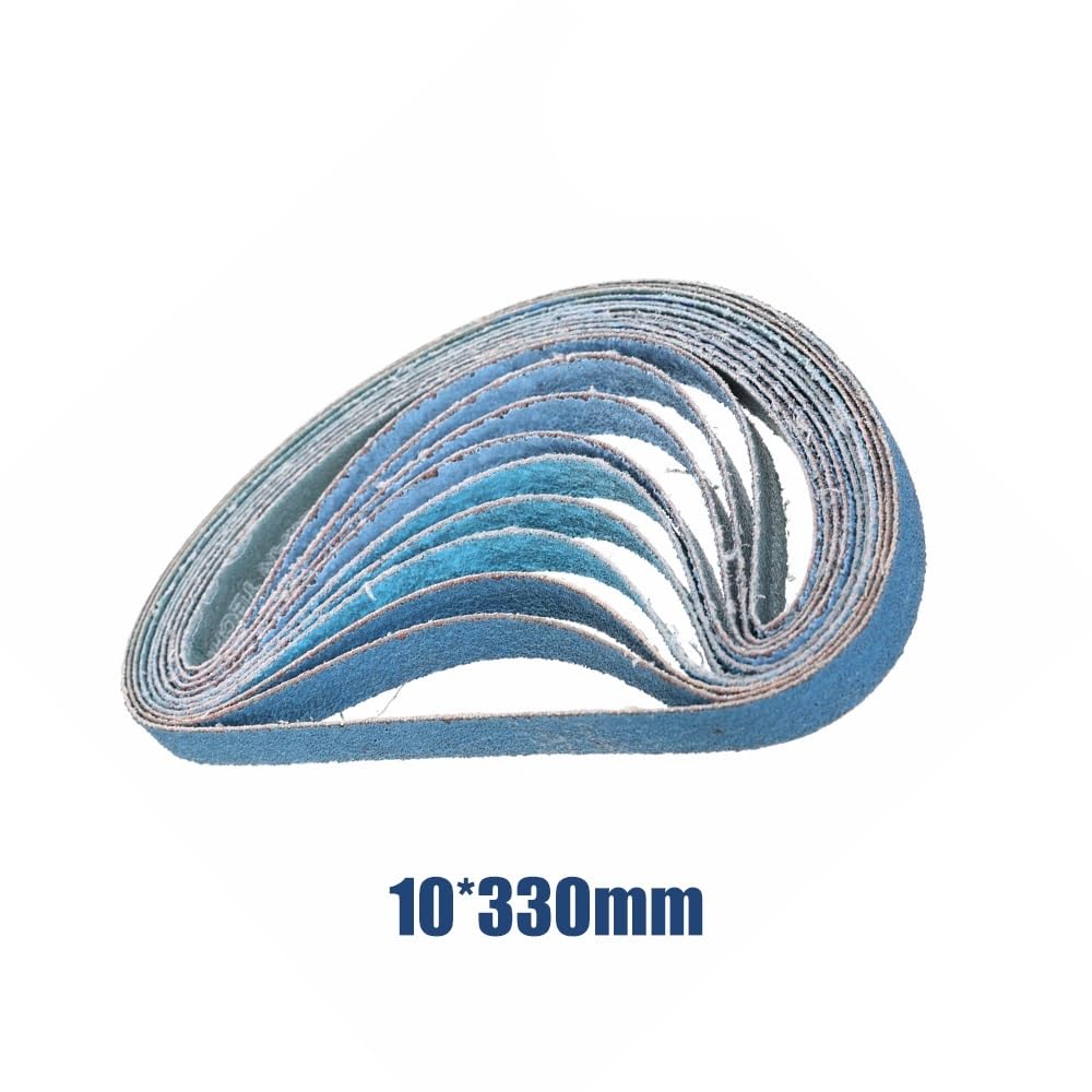 Szlifierka taśmowa, 10 szt. 40~120# Pasek ścierny, ścierne paski do drewna * 330 mm 13 457 20 520(120 * 10MM*330MM)