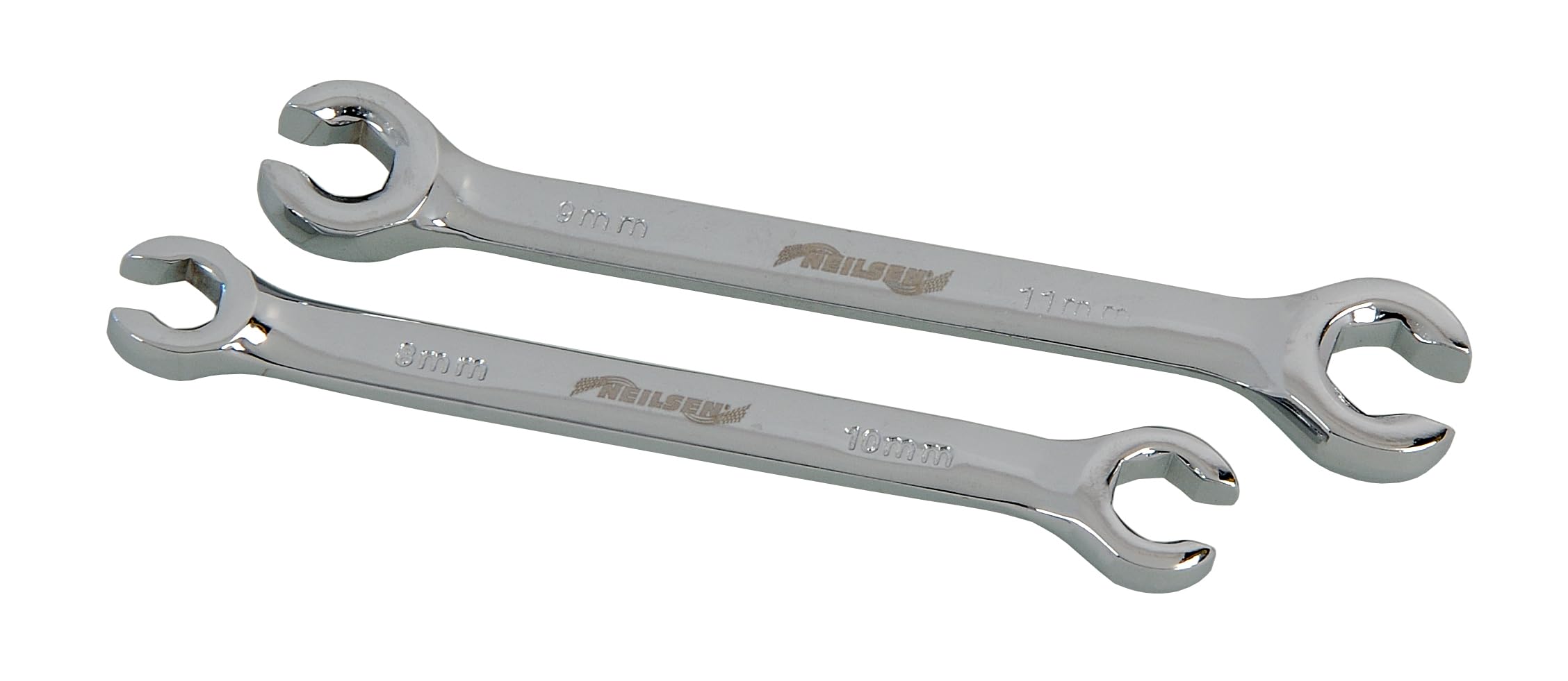 Neilsen Flare Nut Wrench  Open-Ended Brake Pipe Spanner Set 9mm, 8mm, 10mm, 11mm