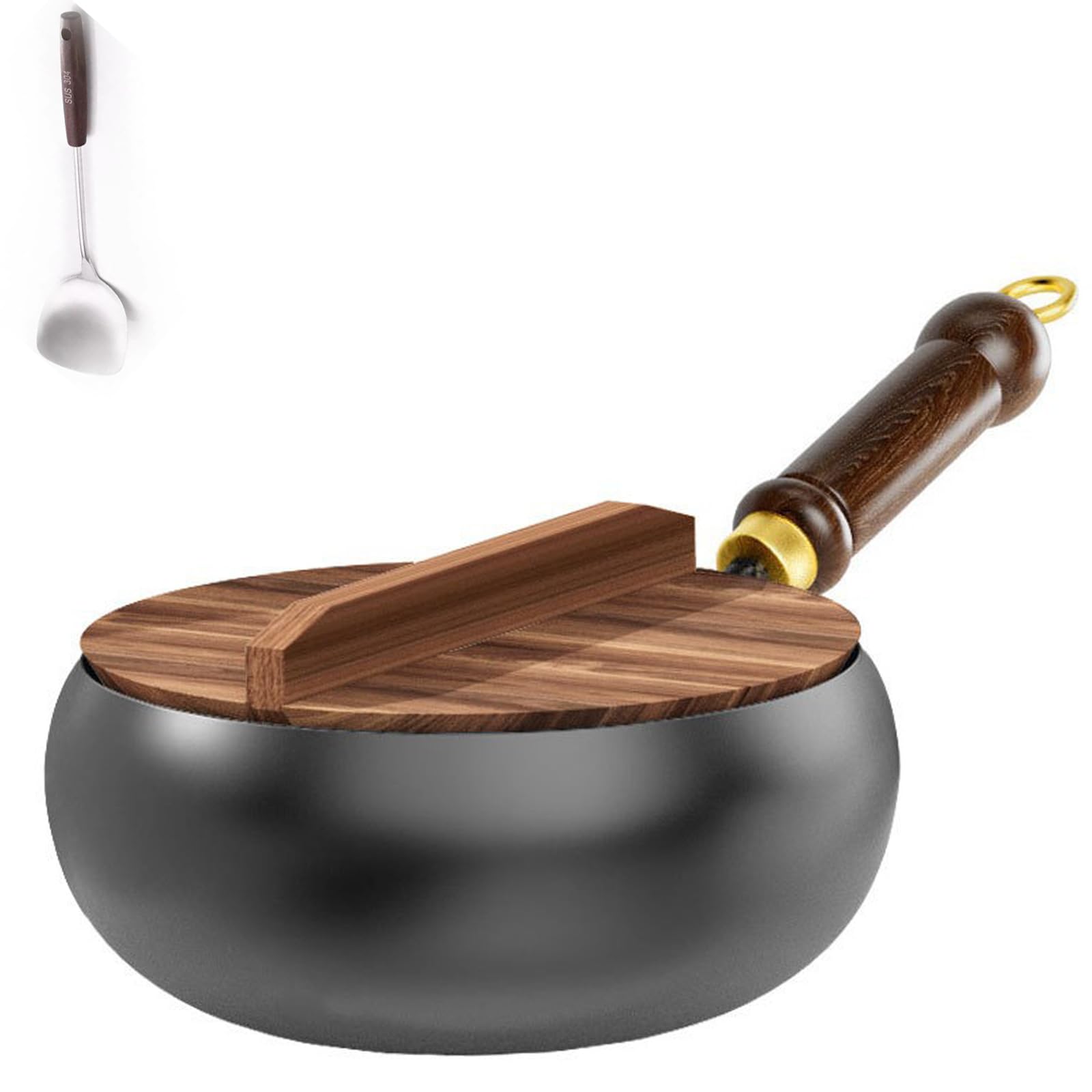 Amazon | 中華鍋 鉄手作り鉄鍋 高純度鉄製フライパン 24CM 焦げ