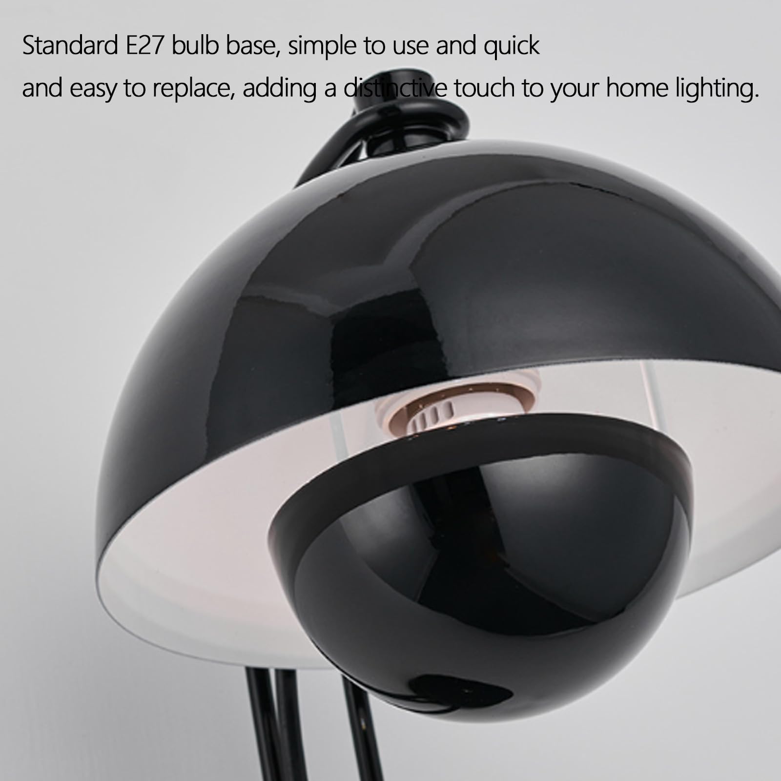 LED Wandleuchte 3000K/4000K/6000K Dimmbar Wandlampe mit Schalter Stecker Lesen Wandbeleuchtung Innen Modern Kreativ Design Eisen für Schlafzimmer Wohnzimmer Flur (Grau)