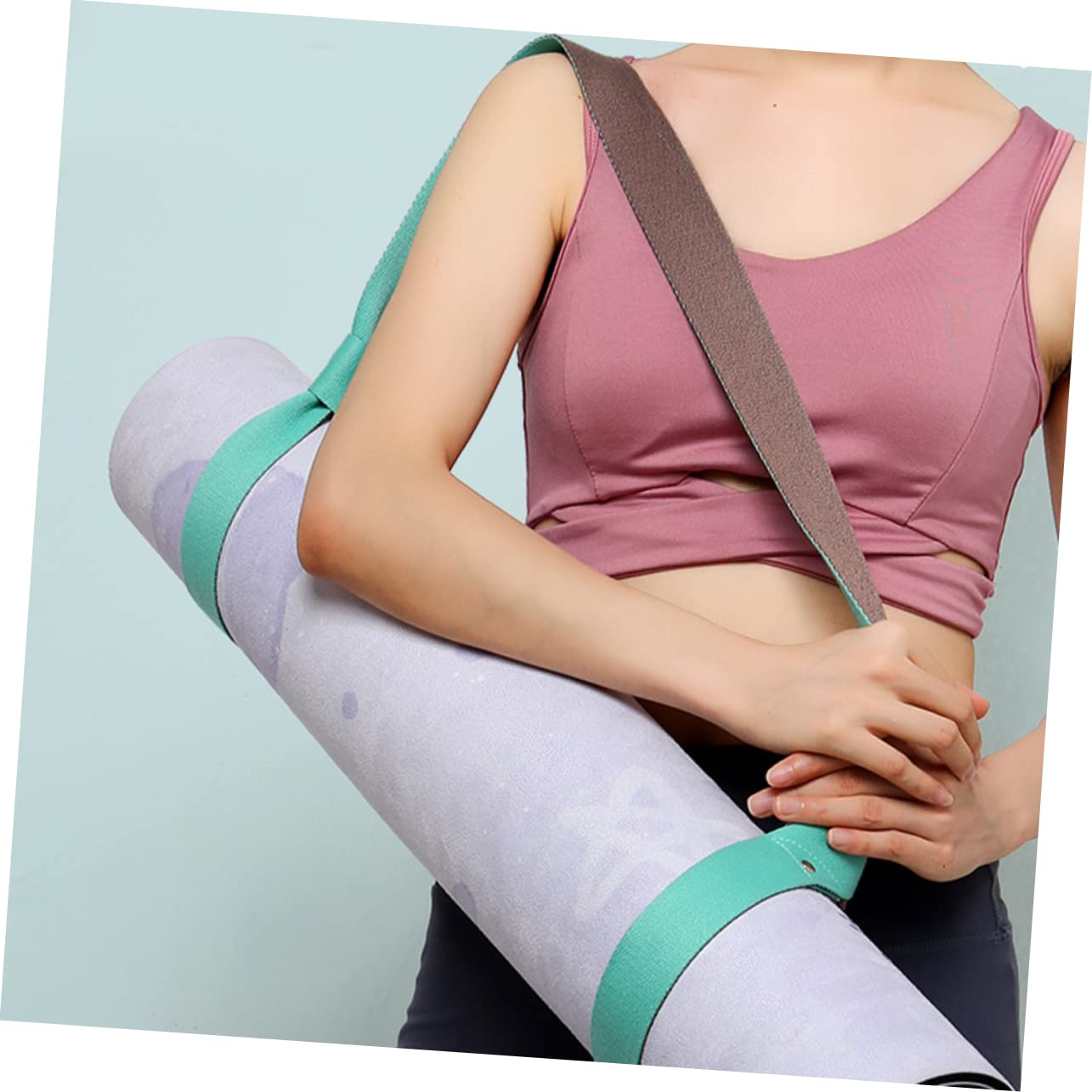 TOYANDONA Yoga Band mit Schlaufen Elastisches Dehnungsband für Yoga und Fitness Tragbar und Vielseitig Einsetzbar für Anfänger und Fortgeschrittene Verbessert Flexibilität und Kraft