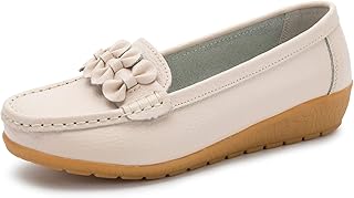 Mocasines para Mujer Loafers de Cuero Zapato Plano Casual Zapatos de Conducción Cómodos 34-43 EU