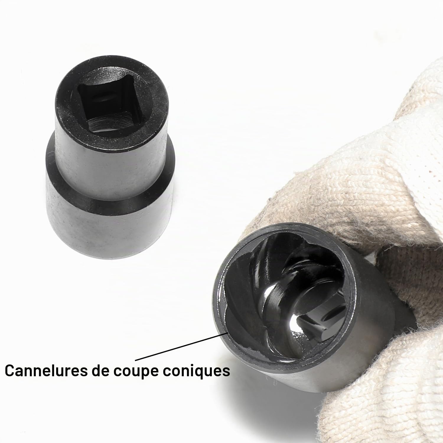DPTOOL Lot de 22 extracteurs de boulons et d'écrous, 1/2" et 3/8" pour retirer les écrous de roue à impact, blocage de roue pour extraire les écrous & vis gelés endommagés & dénudés, douille rotativeq