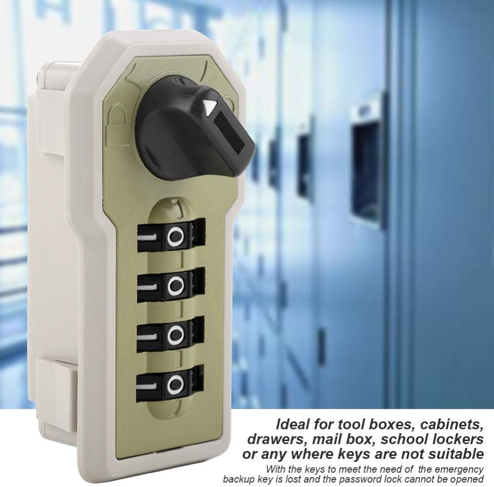 Code Lock, 4 Digit Code Combination Cam Cabinet Convenient Password Security Coded Lock with Key