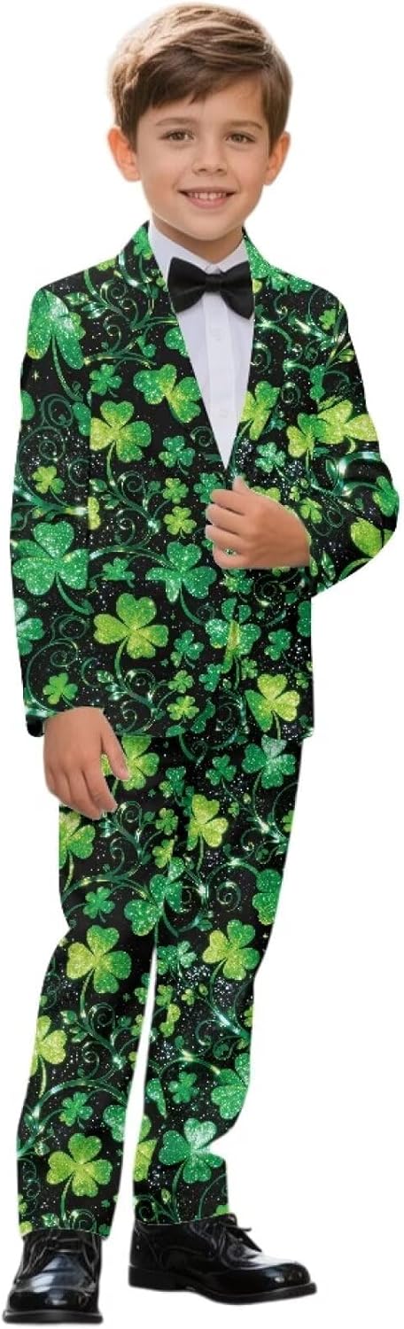 Boys Formal Suit 2 Piece Slim Fit One Button Kids Wedding Tuxedo Boys Performance Blazer Jacket Pants Dress Suits