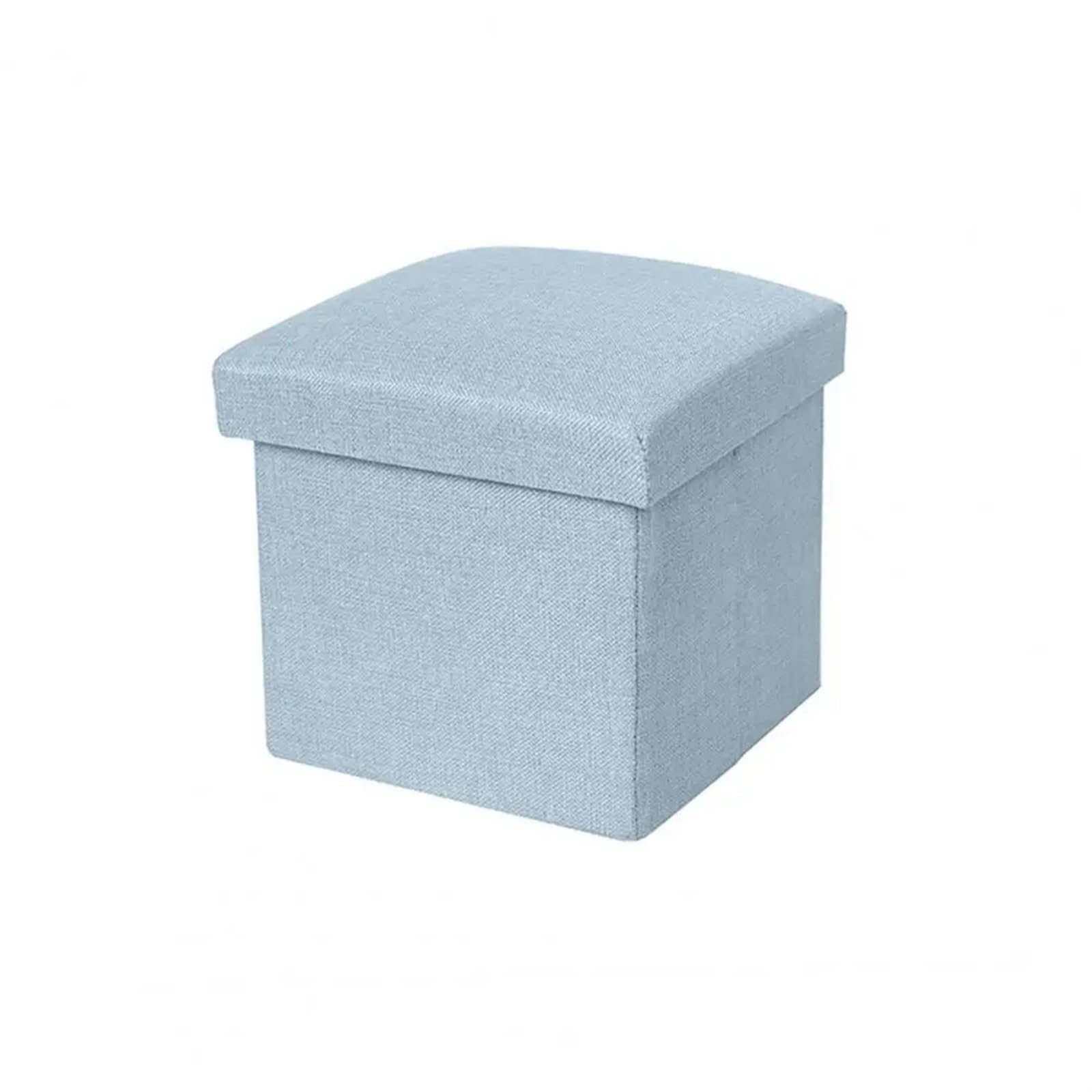 Chaise pliante ottomane en tissu de lin bleu clair 25 cm pour salon et bureau