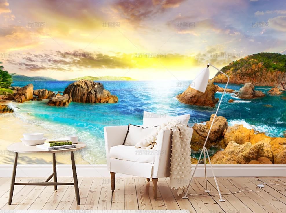 Papier peint intissé panoramique L'Aube pour salon et deco murale geante 400x280 cm