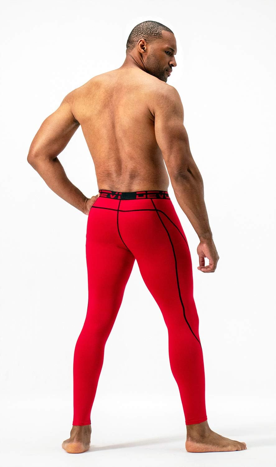 DEVOPS 2 or 3 Pack Men's Thermal Compression Pants, Athletic Leggings Base Layer Bottoms - Image 3