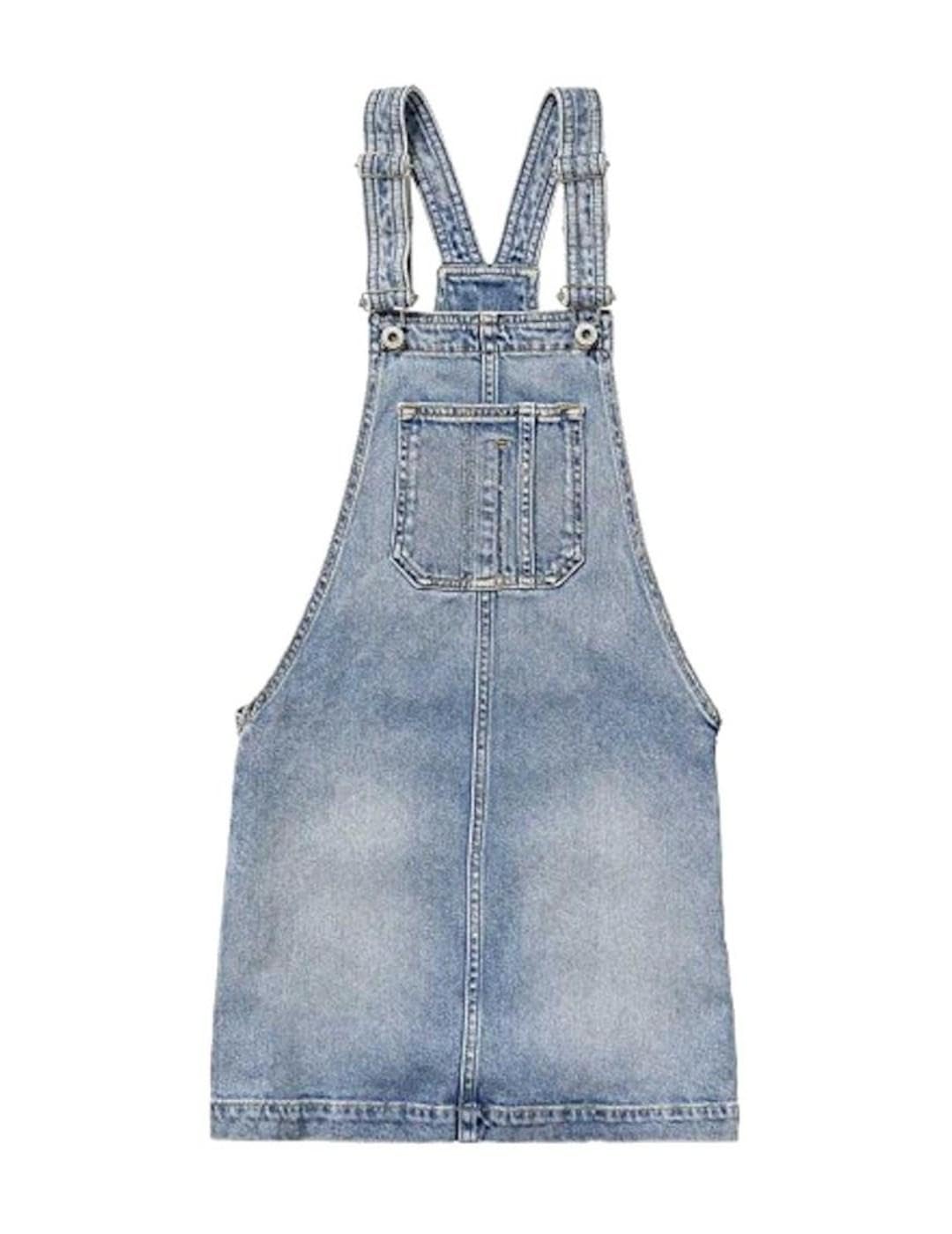 Peto vaquero de niña Pepe Jeans ideal para tardes de parque a los 14 años 2
