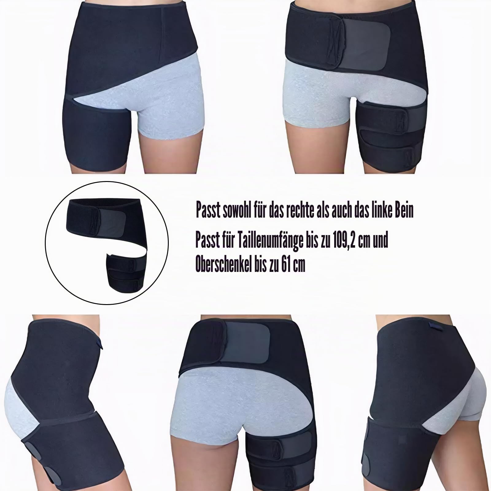 Celiodd Ischias Bandage Hüftbandage Oberschenkelbandage Orthopädische Bandage Zur Behebung von Schiasschmerzen Krafttrainingsgürtel, Verstellbare Unterstützung für Ischias-Hüftschmerzen
