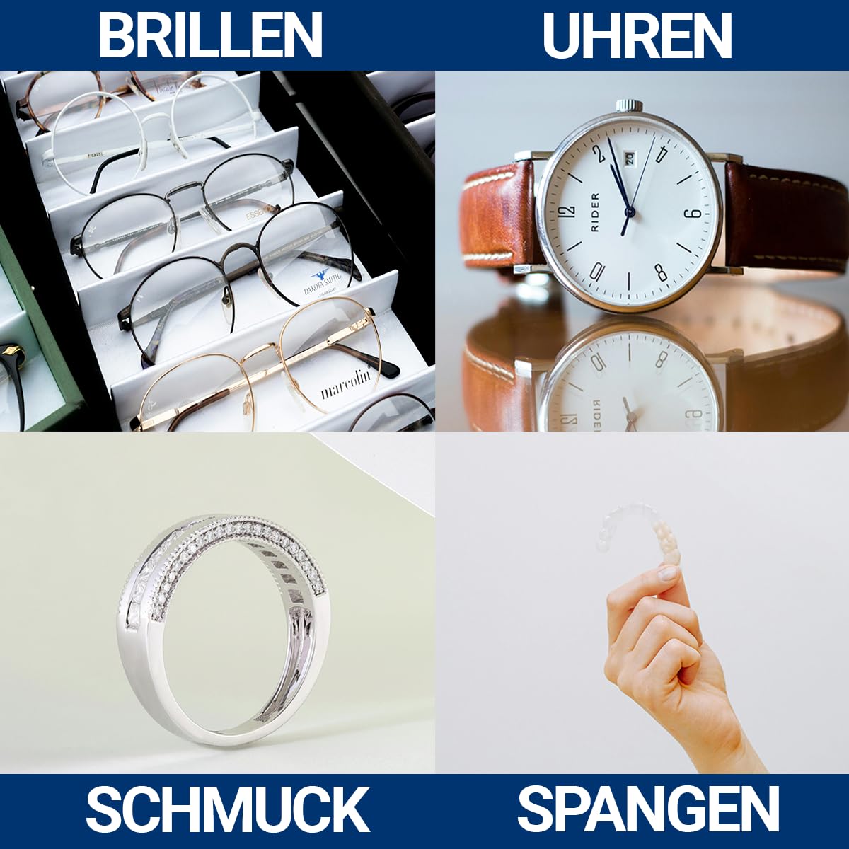 Lot de 2 nettoyants à ultrasons concentrés de 1000 ml | Liquide | pour lunettes, montres, bijoux, prothèses dentaires, etc. dans un bain à ultrasons