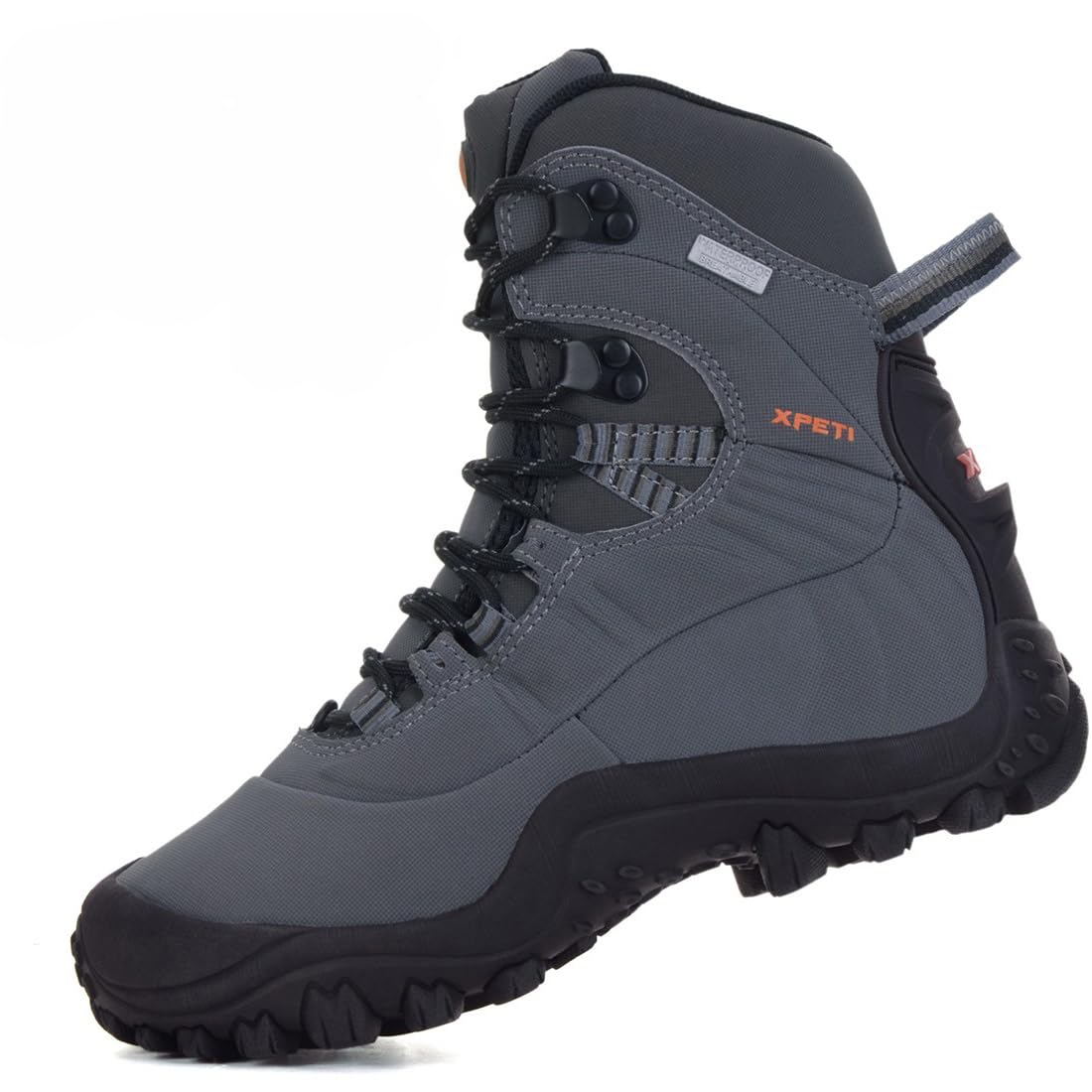 Manfen Mens Hiking Boots Waterproof Work Outdoor Trekking Backpacking Winter Trails Shoes Grey Size 7