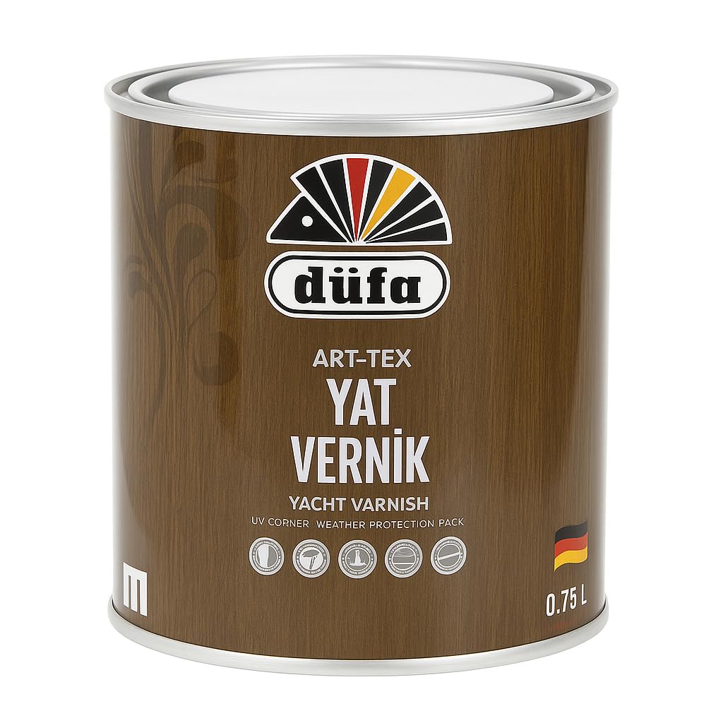 Düfa Art Tex Yat Vernik Parlak 0,75 LT | Dış Mekan Ahşap…
