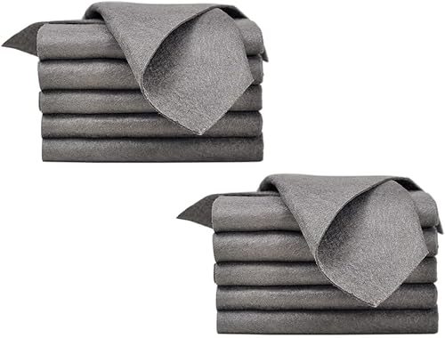 10 paños de limpieza mágicos gruesos, paño de microfibra reutilizable sin rayas, paño de limpieza de microfibra de fibra mágica, trapos de