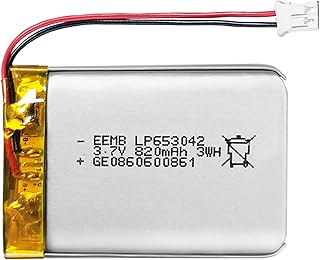 EEMB 3.7V 820mAh 653042 Rechargeable Lithium ion Polymer Battery PCS with JST Connector UN38.3 Lithium Polymer ion Battery.Make Sure Device Polarity Matches with Batteries Before Purchase!