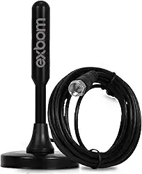 Antena Digital Para Tv Smart Tv Converso Cabo Com 5 Metros Tv Digital e Analógica Interna e Externa Conversor Hdtv Uhf Base Magnética