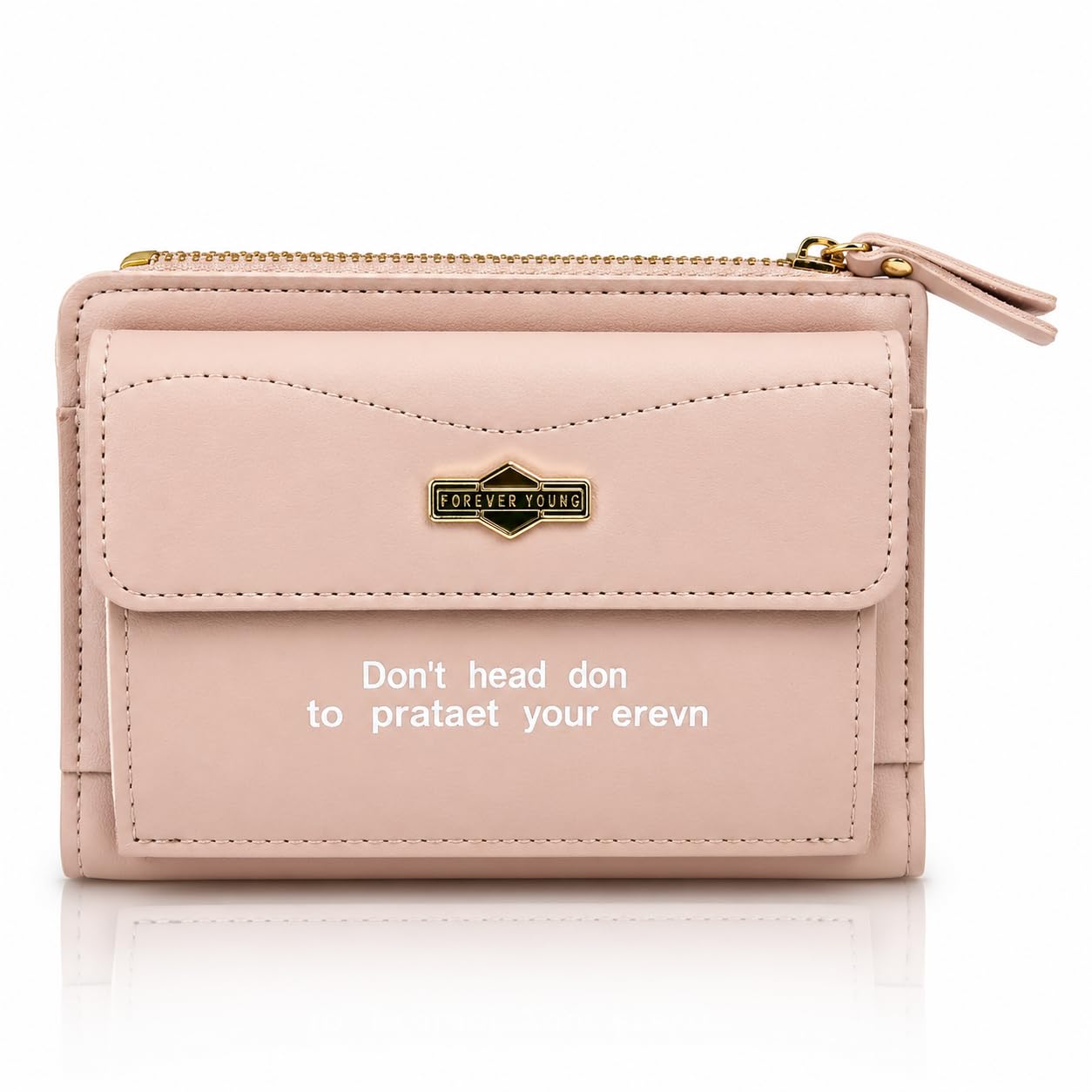 gunn shoppe Lady Wallet for Women | Stylish PU Leather Clutch | Multi-Card Holder | Long Zipper Wallet with Coin Pocket (Pink)-picture-14