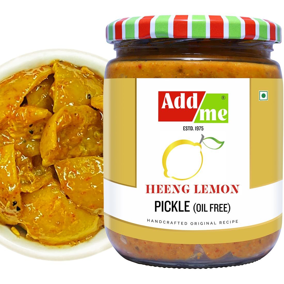 Add me Lemon Pickle Without Oil Sweet and Sour Lime Pickles with mild Hing - 500g nimbu ka heeng achar Homemade Recipe & Taste