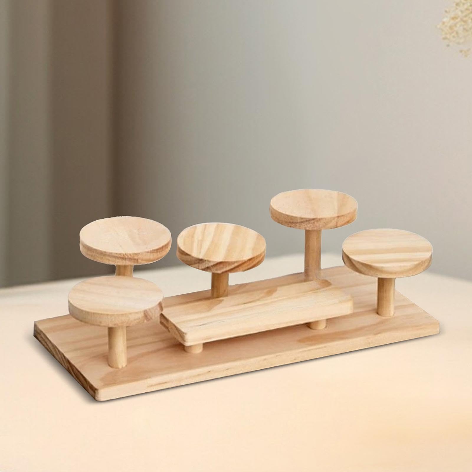 Soporte de Madera para Exhibición de Figuras de Escritorio, Ideal para Juguetes, Maquetas Y Joyería.