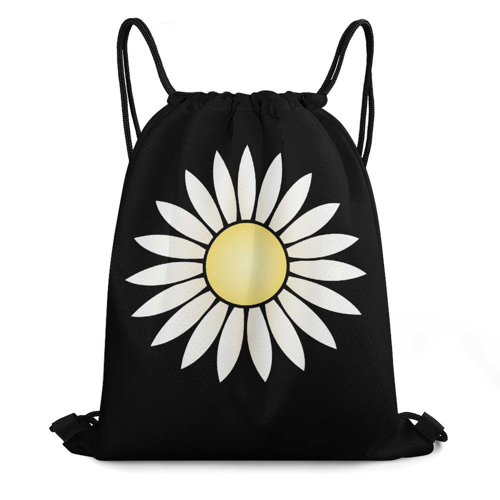 Nature Flowers Daisy Drawstring Backpack Durable Sport Gym Bags Daypack for Men Women 35 * 42cm