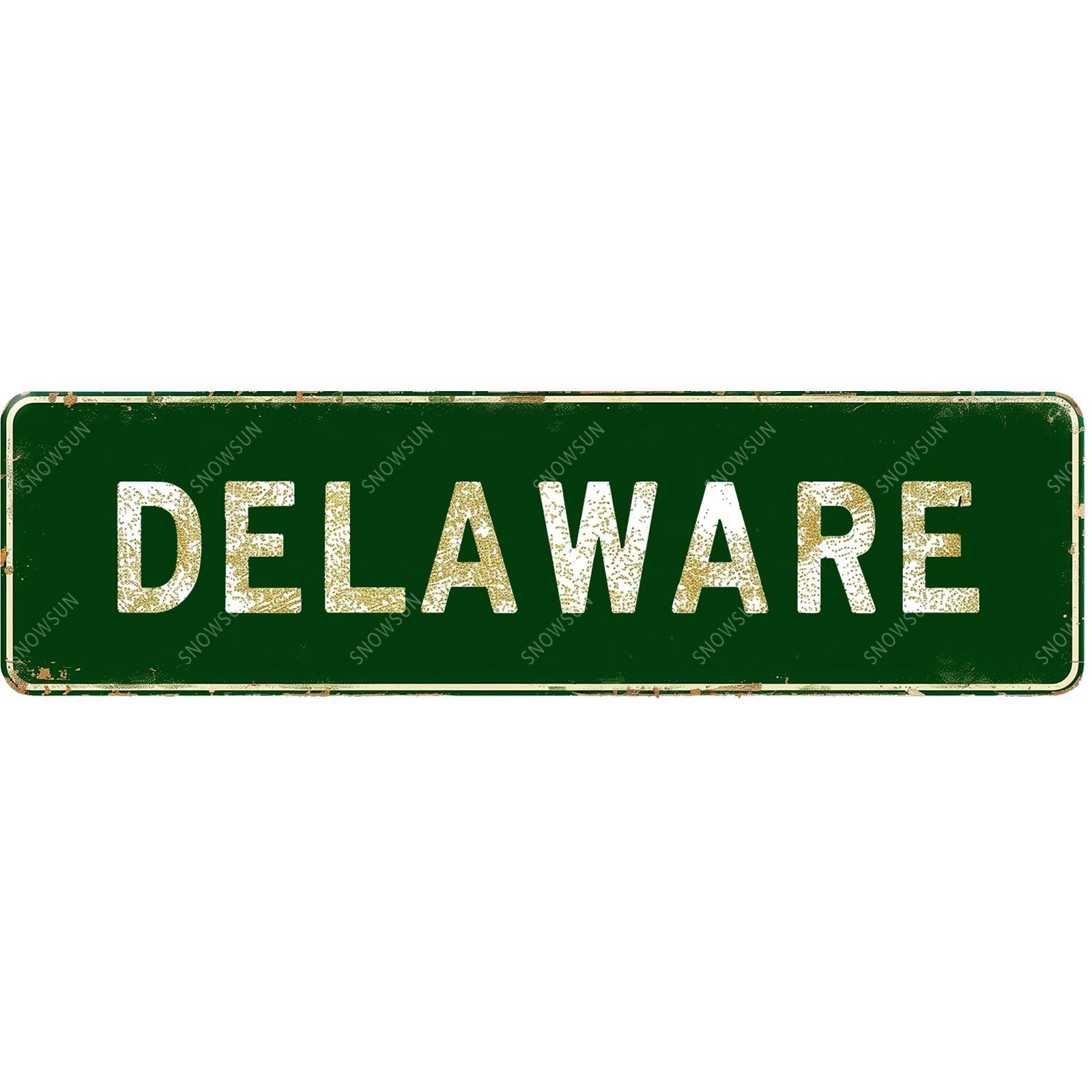 Delaware Street Sign Vintage Tin Signs Art Plaque for Home Office Bar Garden Cafe Yard Garage 4x16 Inch