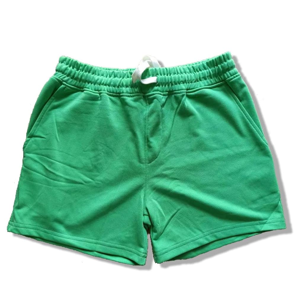 AKM EASY SHORTS シルクパイル　スウェット　ショートパンツ Amazon | [lsjdln] グリーン M ショートパンツ メンズ 膝上 短め