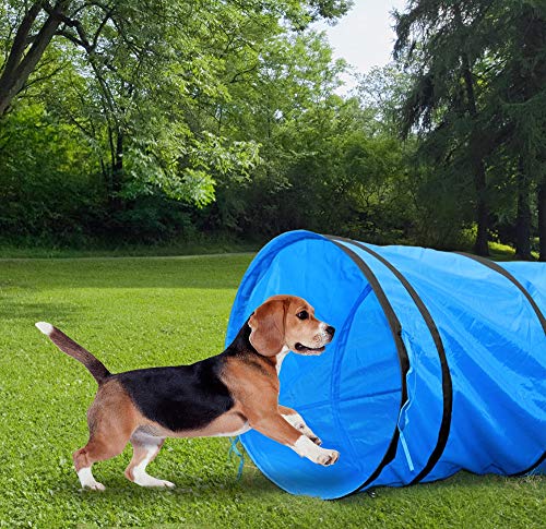 MelkTemn Dog Agility Tunnel - Pet Dog Agility Equipment - Dog Agility Training Tunnel Game for Pet Dog Outdoor Games Training,Obedience,Rehabilitation with Pegs & Carry Bag - Image 8