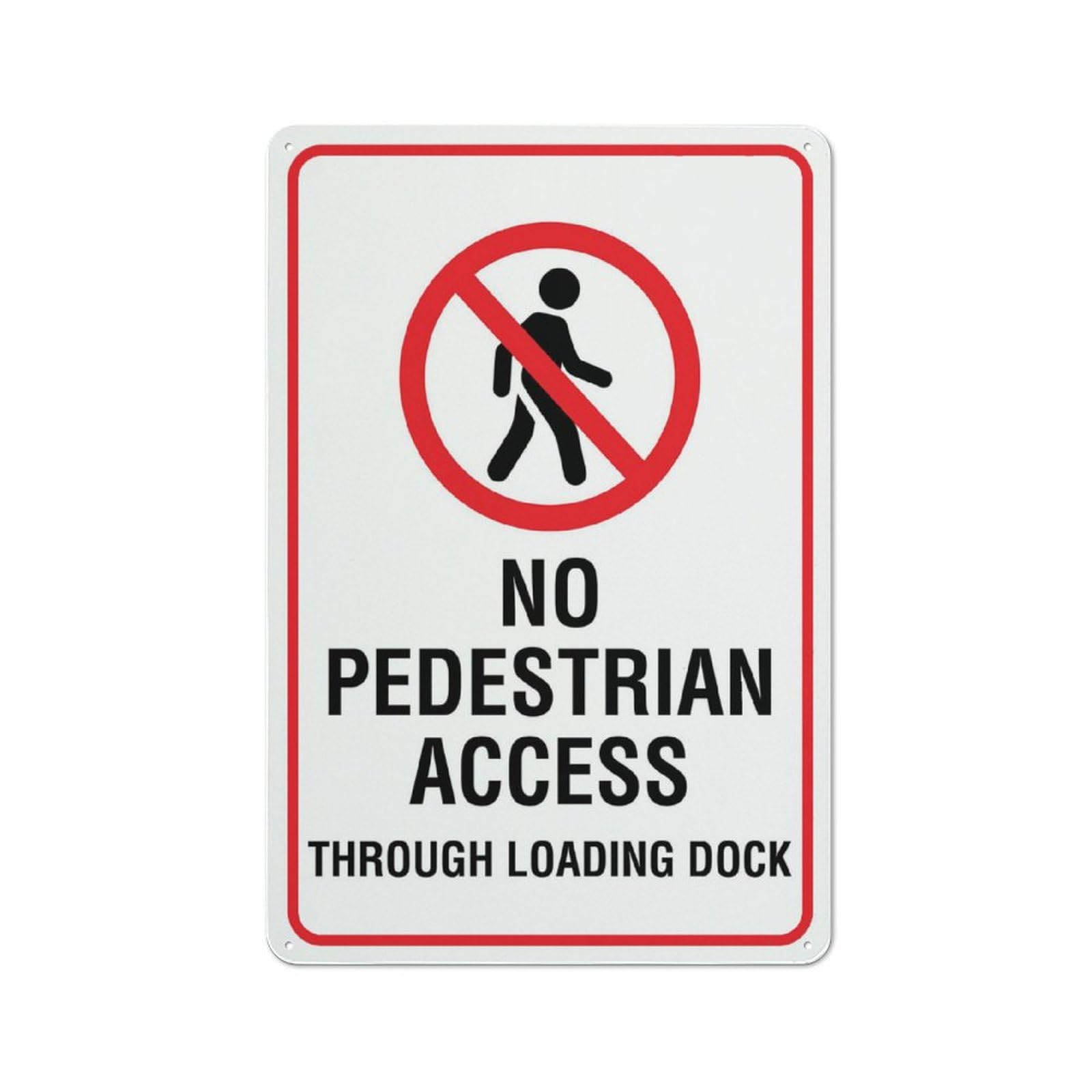 No Pedestrian Access Sign Safety Signs Metal Signs 12X8 Inch Rust Free Aluminum,Uv Ink Printing,Durable/Weatherproof Outdoor For Home