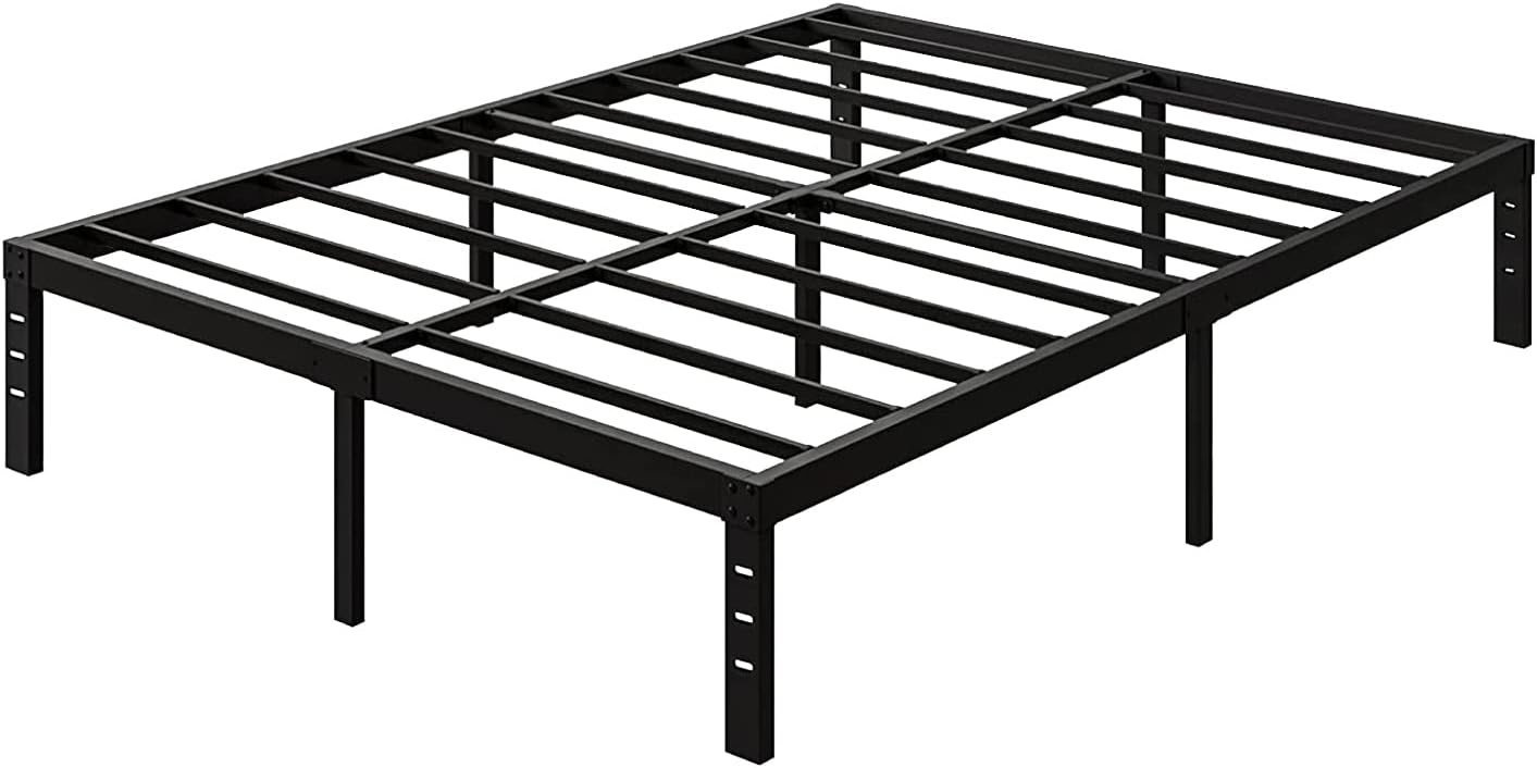 OmiNight 14 inches High Queen Bed Frame,Heavy Duty Queen Size Metal Bed Frame with